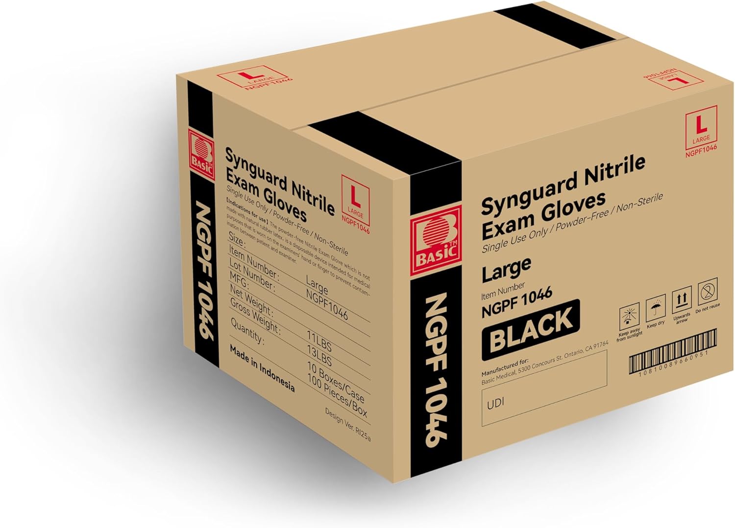 Exam Glove Nitrile - Large Black Nitrile Exam Gloves -