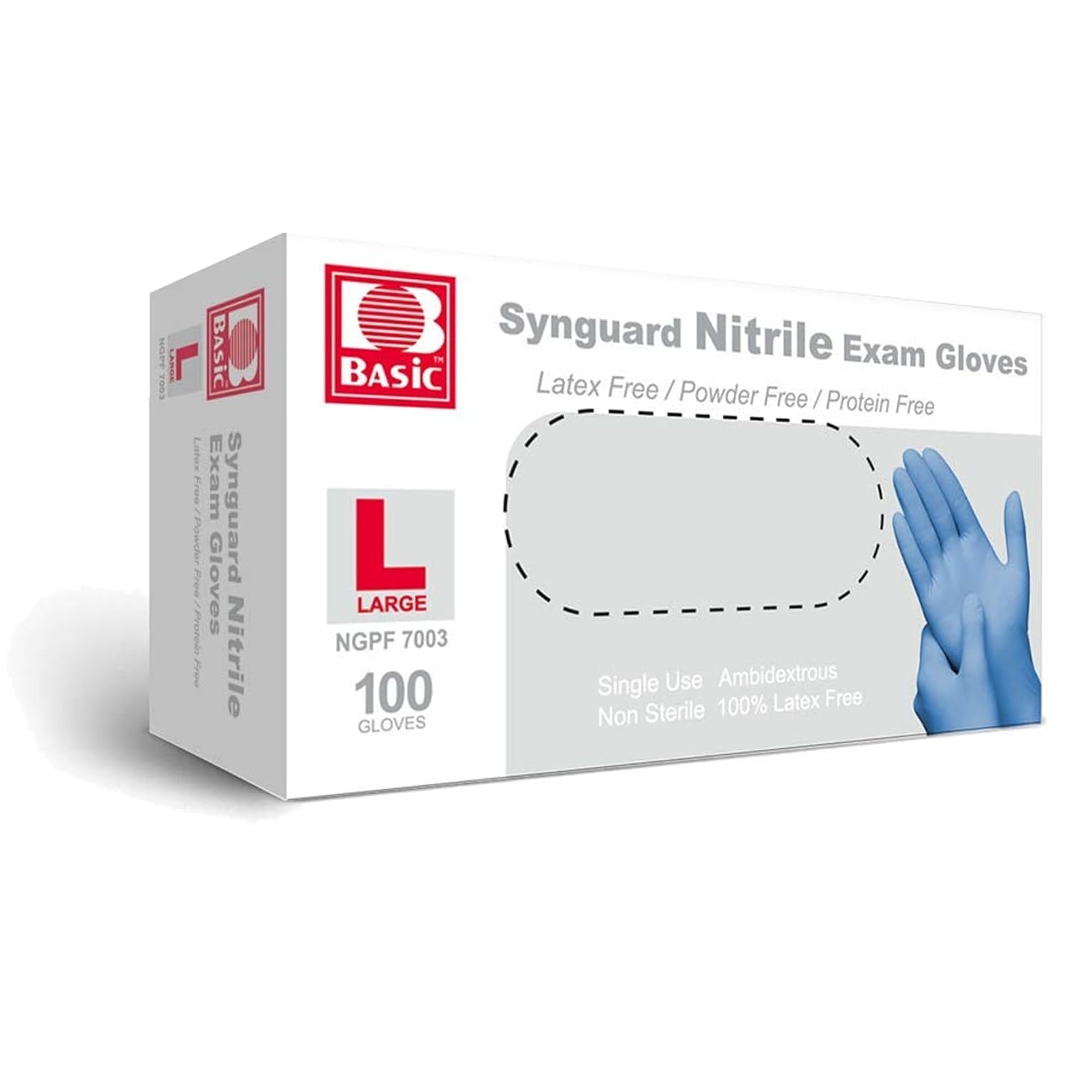 Exam Glove Nitrile - Latex-Free Blue Nitrile Exam Gloves, Powder-Free,