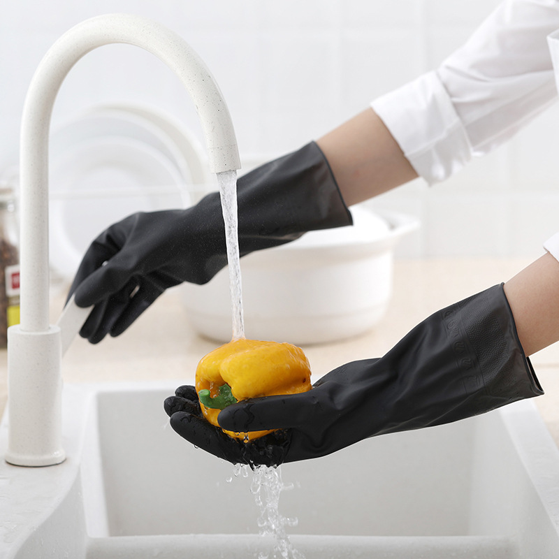 1 Pair Black Gloves Home Washi - Dish Glove Rubber reseña y precio