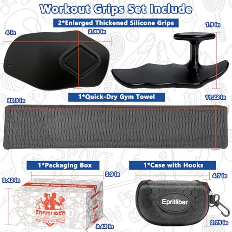 Large Silicone Workout Grips K - Workout Glove Gym reseña y precio
