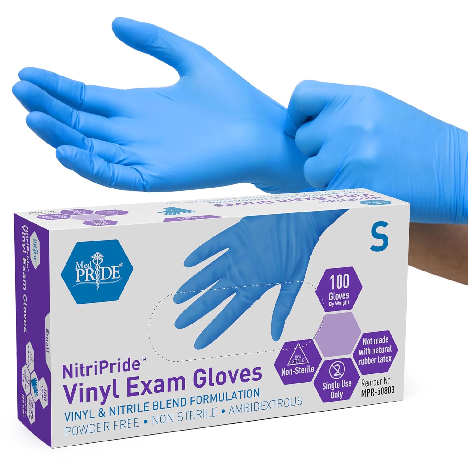 Nitrile/Vinyl Blend Exam Glove - Latex Disposable Glove reseña y precio