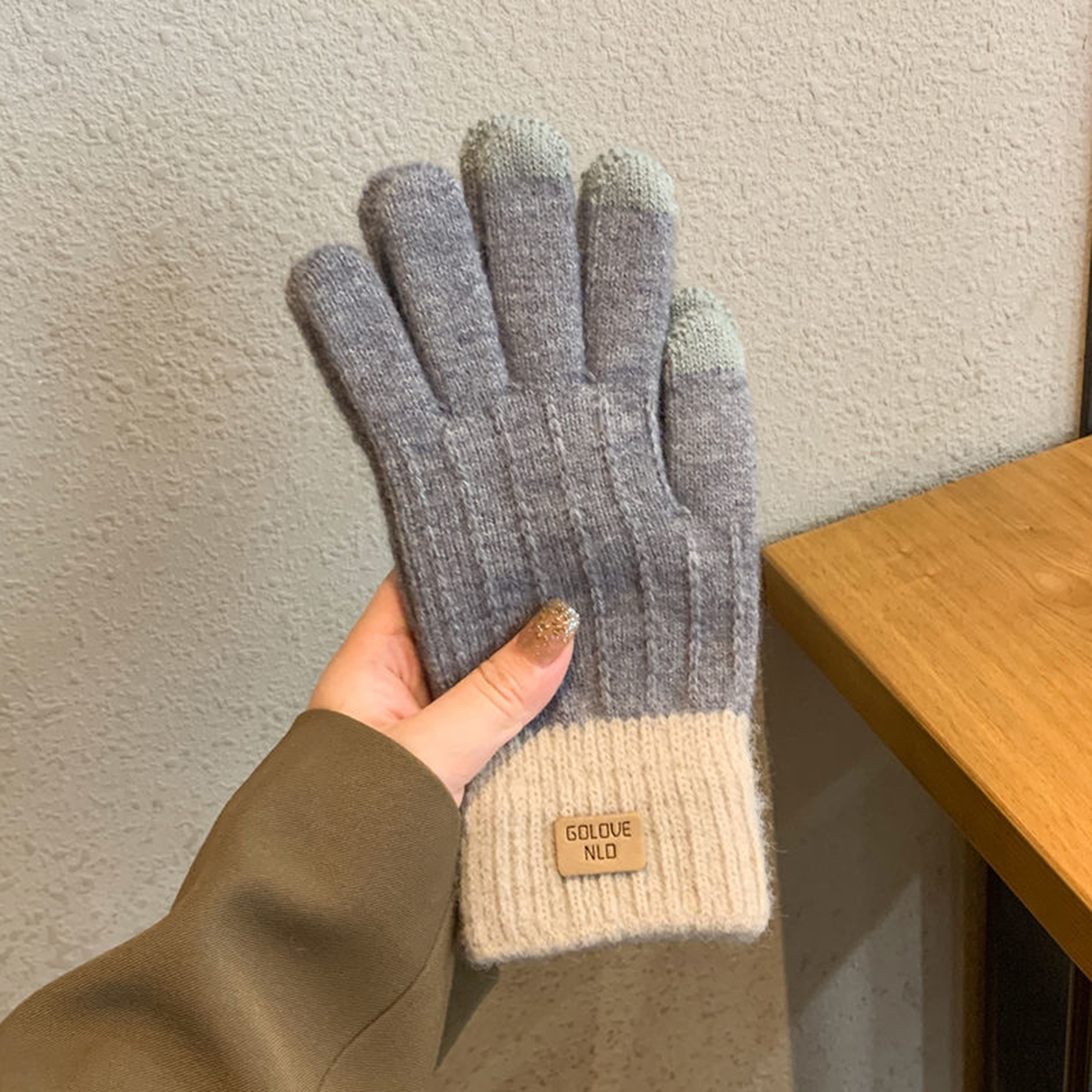 Women's Cable Knit Gloves Warm - Wool Glove Lined reseña y precio