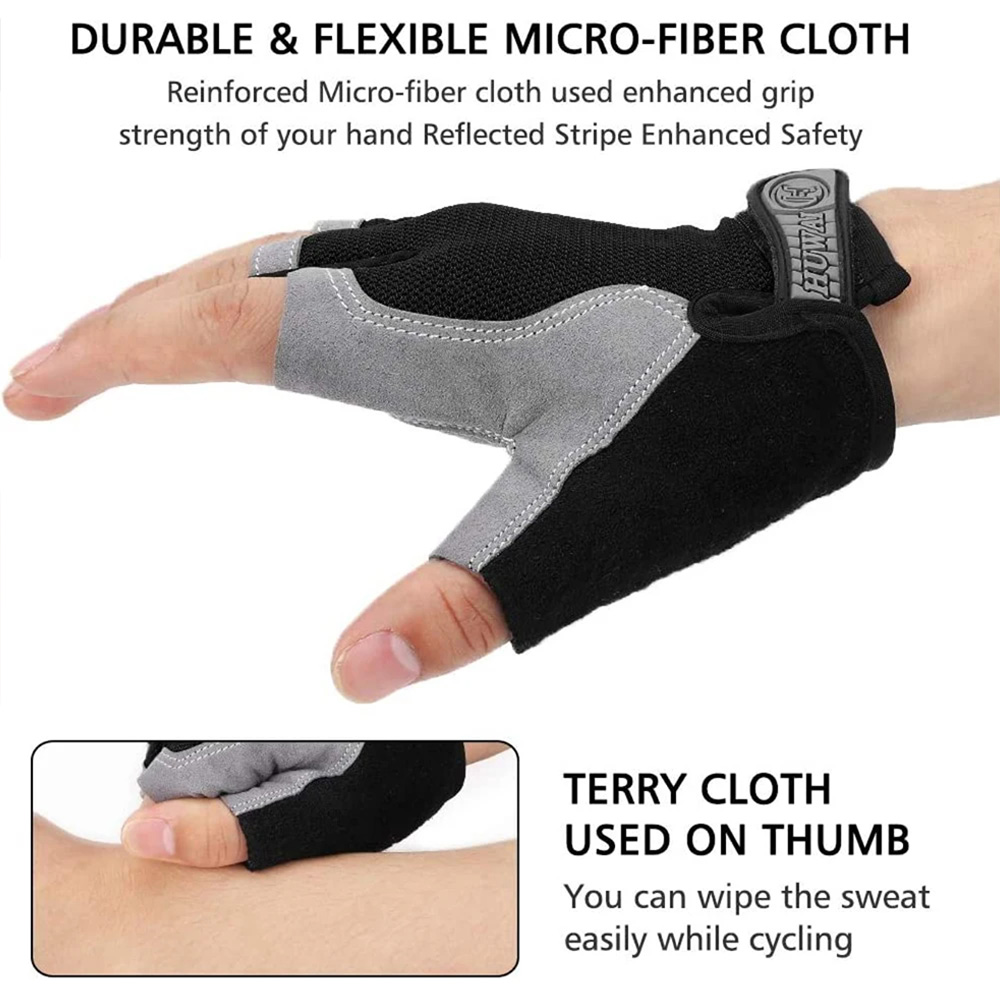 Non-Slip Half-Finger Training  - Workout Glove Gym reseña y precio