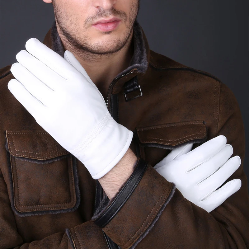 2025 Winter Genuine Leather Wh - Leather Driving Glove reseña y precio