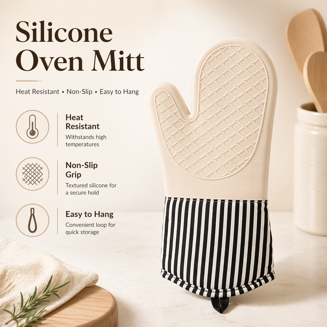 Extra Long Professional Silico - Oven Mitt Silicone reseña y precio