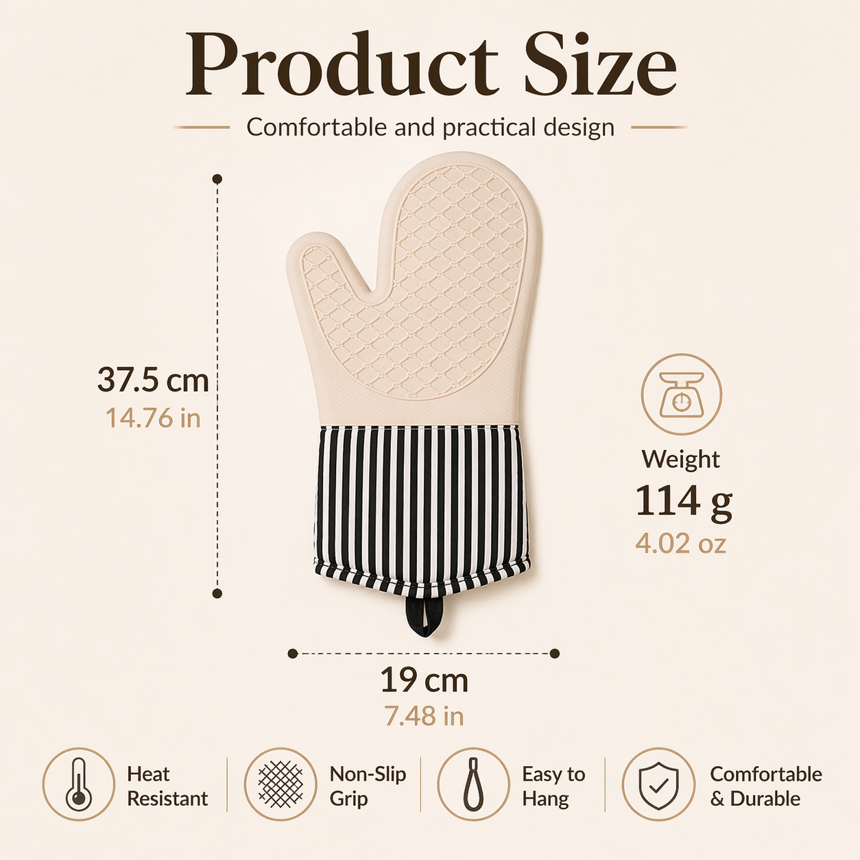 Extra Long Professional Silico - Oven Mitt Silicone reseña y precio