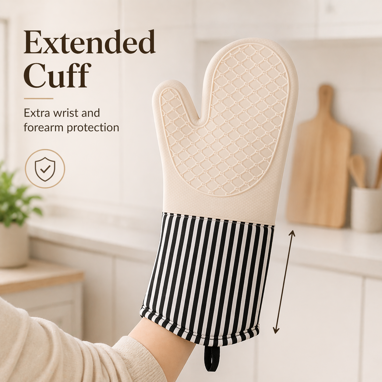 Extra Long Professional Silico - Oven Mitt Silicone reseña y precio