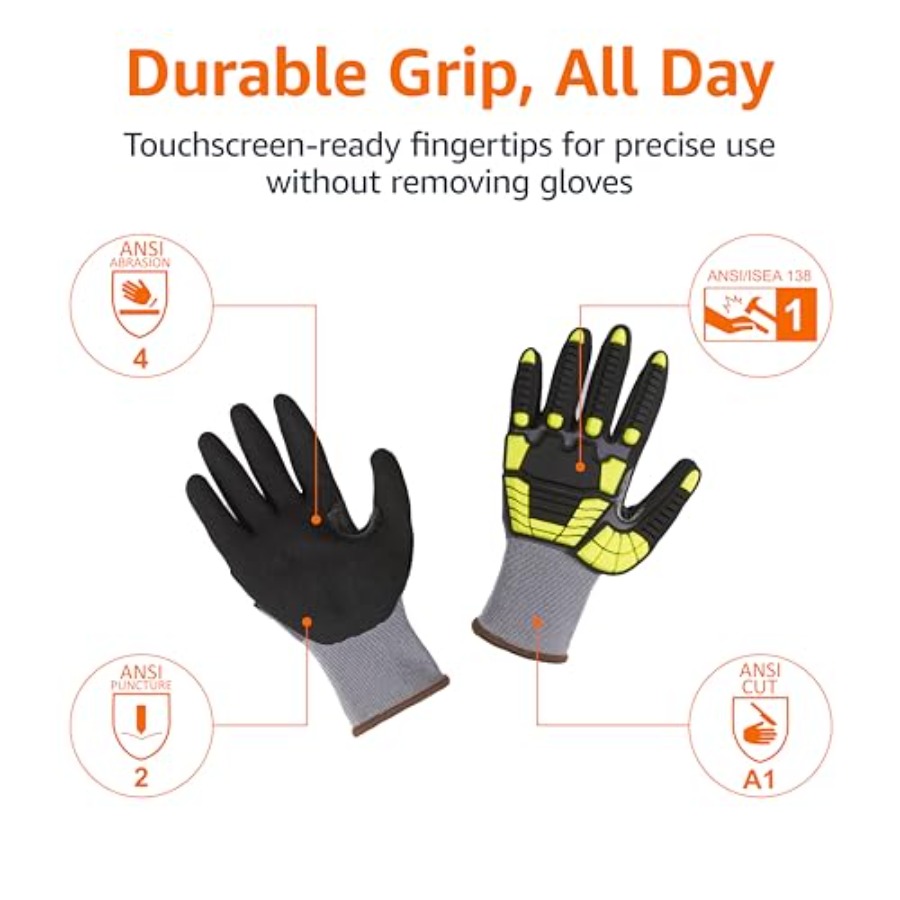 Safety work gloves for industr - Work Glove Impact reseña y precio