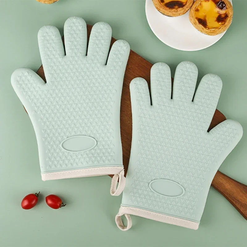 Barbecue Oven Gloves Anti-slip - Oven Mitt Silicone reseña y precio