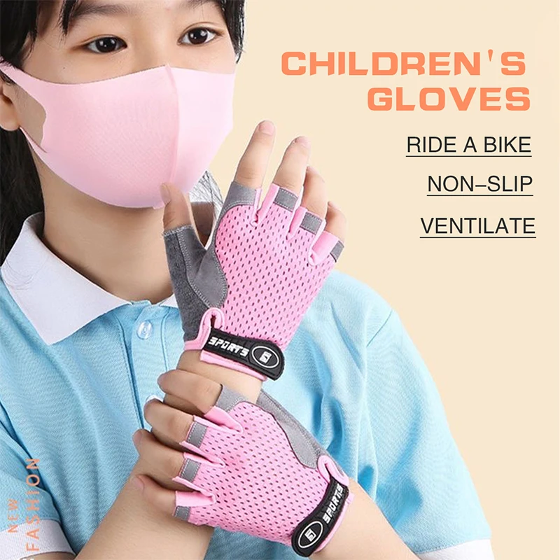 Kids Half Finger Sports Cyclin - Cycling Glove Padded reseña y precio