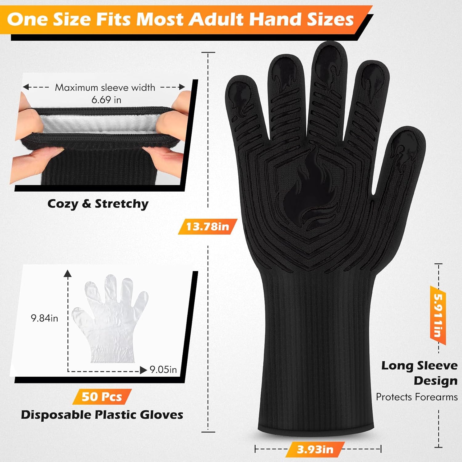 BBQ Gloves, 1472°F Heat Resist - Heat Resistant Glove reseña y precio