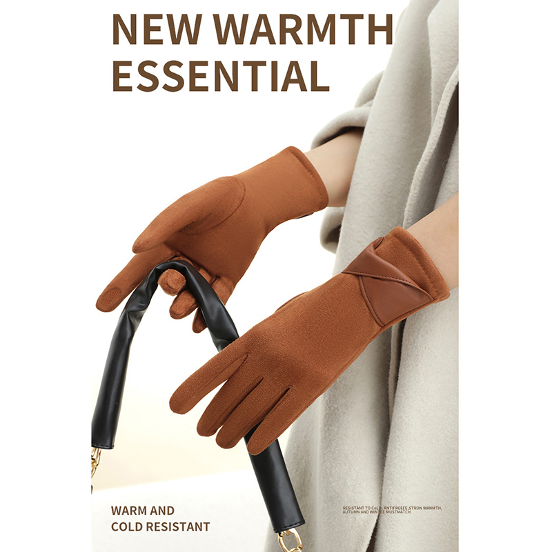 1 Pair Suede Gloves For Women  - Leather Driving Glove reseña y precio