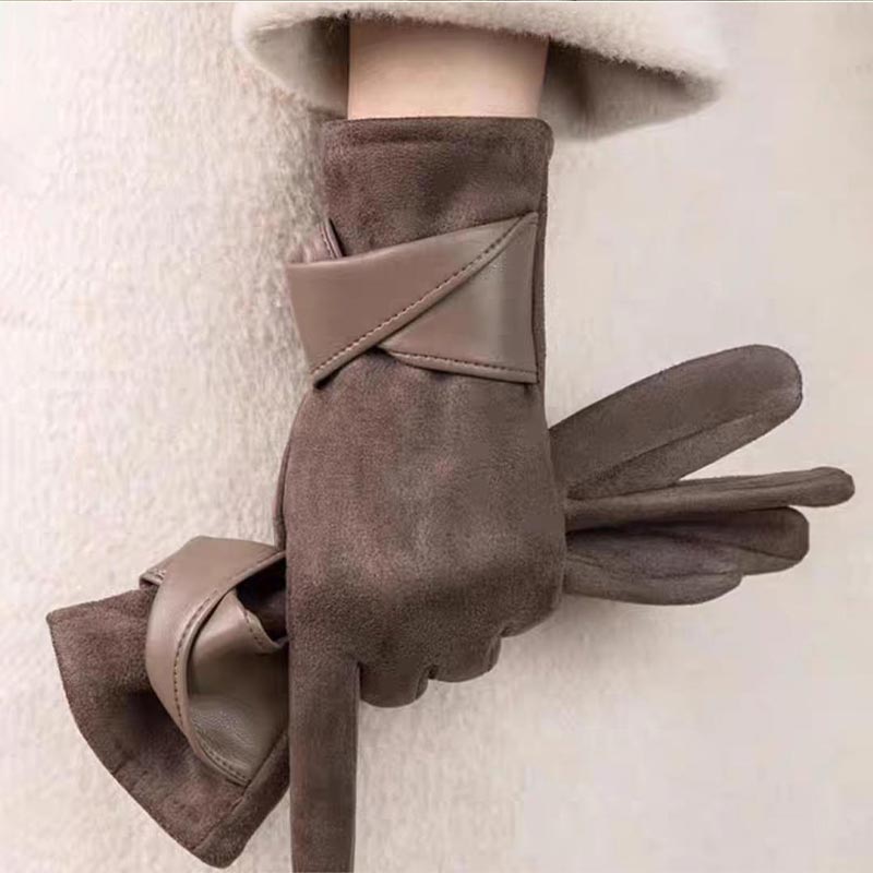 1 Pair Suede Gloves For Women  - Leather Driving Glove reseña y precio