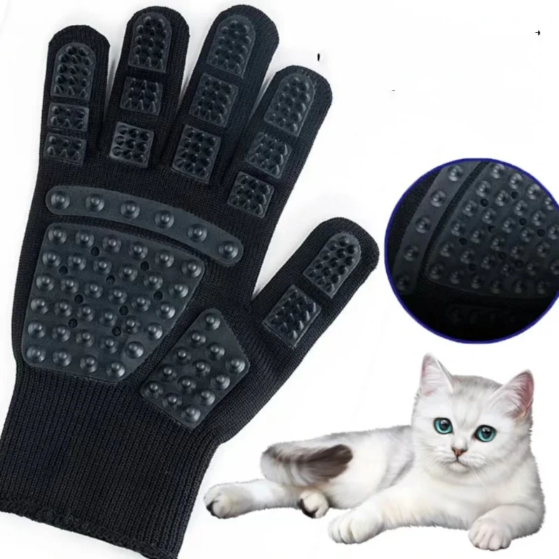 1PC Pet Hair Grooming Gloves C - Rubber Glove Cleaning reseña y precio