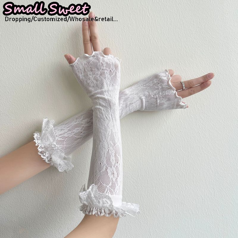 Women's Harajuku White Arm Sle - Fingerless Glove Knit reseña y precio