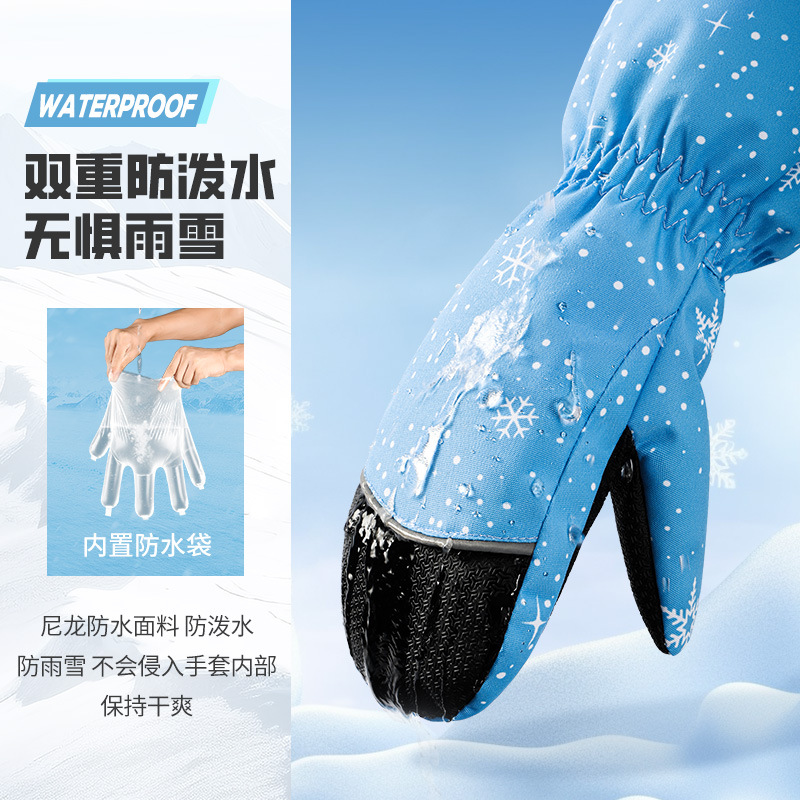 Kids Ski Gloves Winter Warm Wa - Ski Glove Waterproof reseña y precio