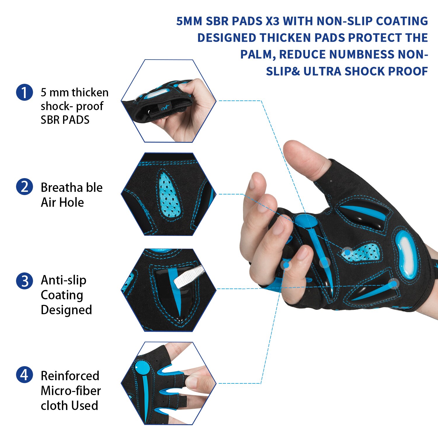 MOREOK Cycling Gloves,Breathab - Cycling Glove Padded reseña y precio
