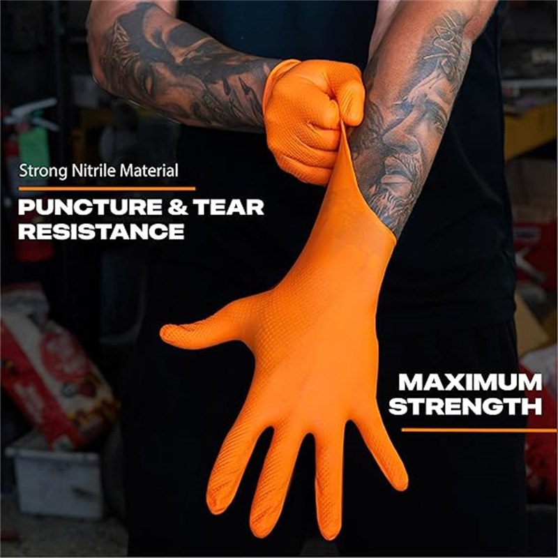 8mil Heavy Duty Industrial Ora - Nitrile Mechanic Glove reseña y precio