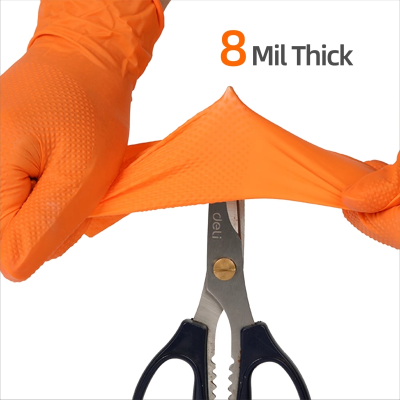 8mil Heavy Duty Industrial Ora - Nitrile Mechanic Glove reseña y precio