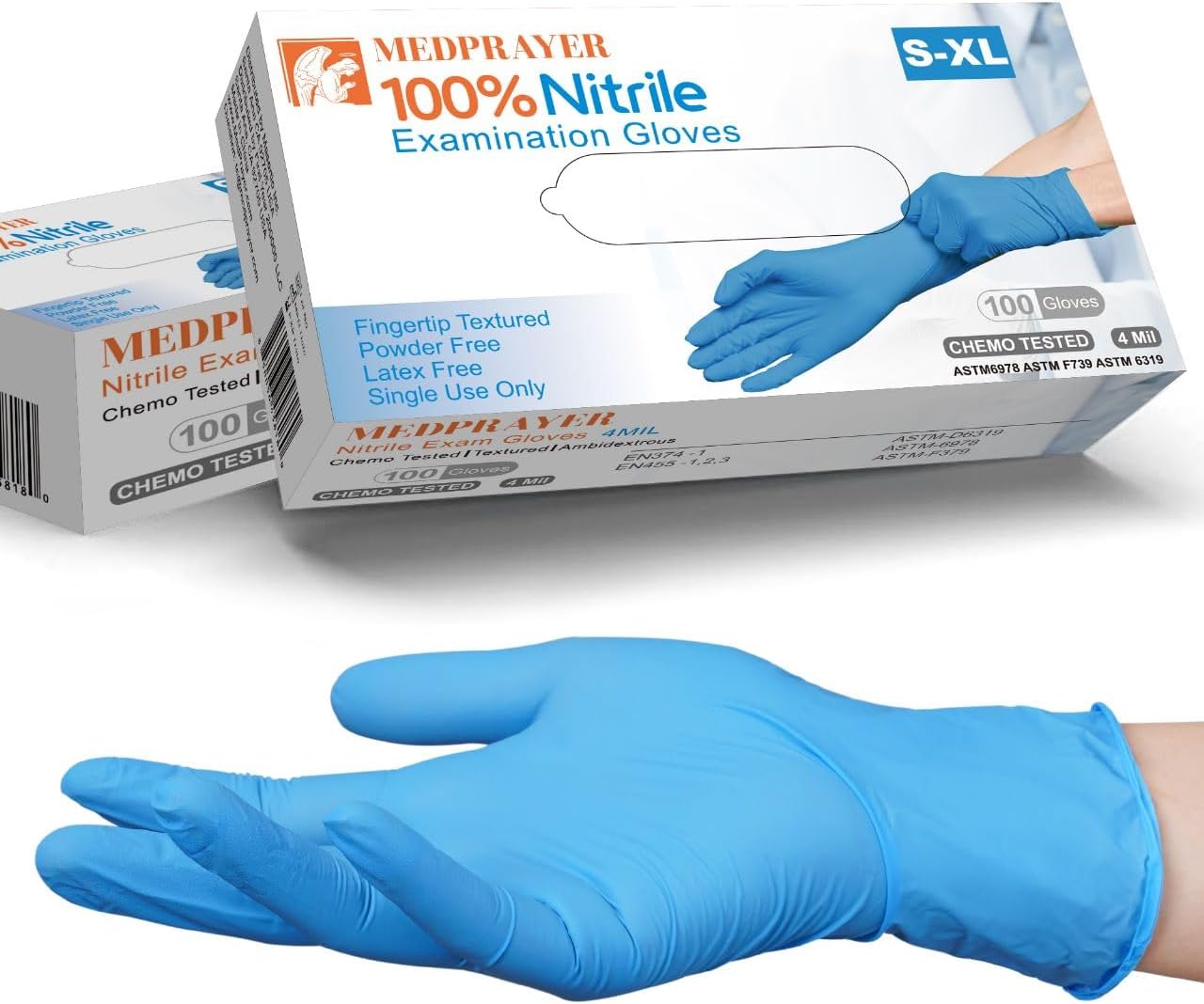 4 Mil Nitrile Exam Gloves, Lat - Exam Glove Nitrile reseña y precio