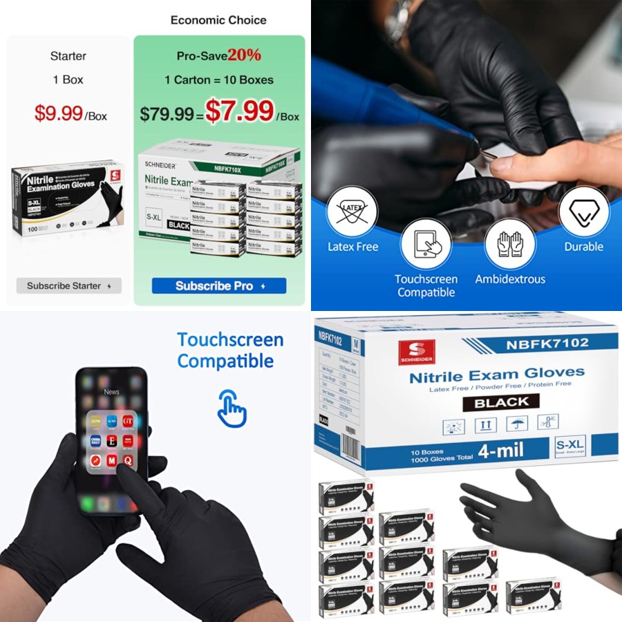 Schneider Nitrile Exam Gloves, - Exam Glove Nitrile reseña y precio