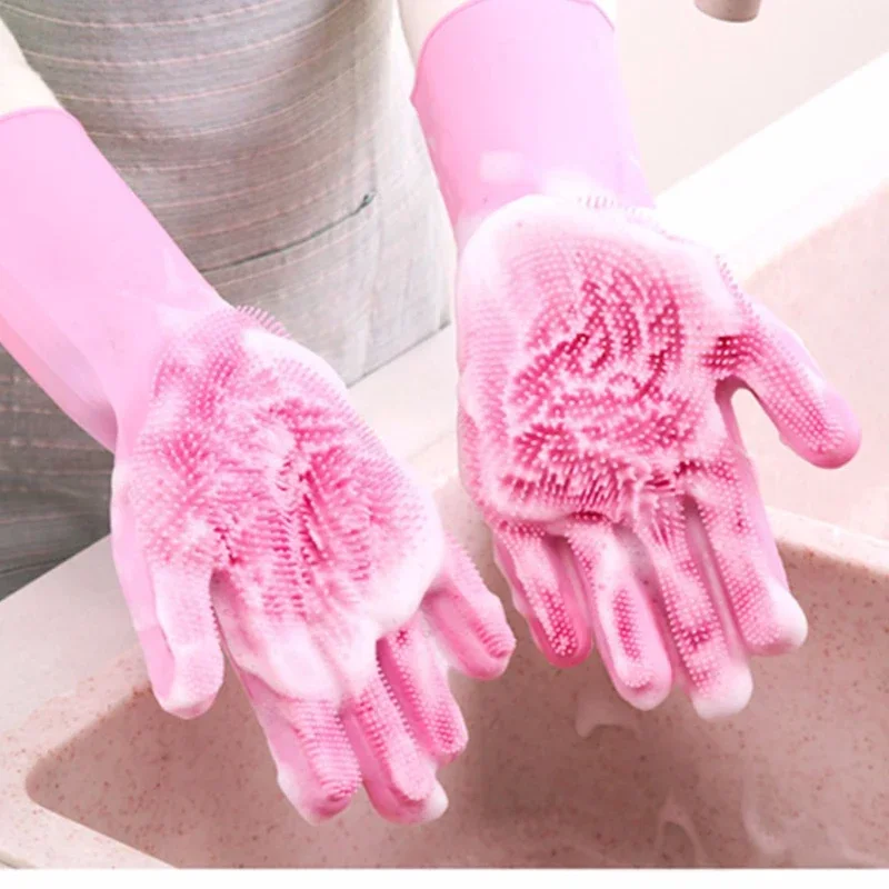 1 Pair Reusable Dishwashing Gl - Dish Glove Rubber reseña y precio