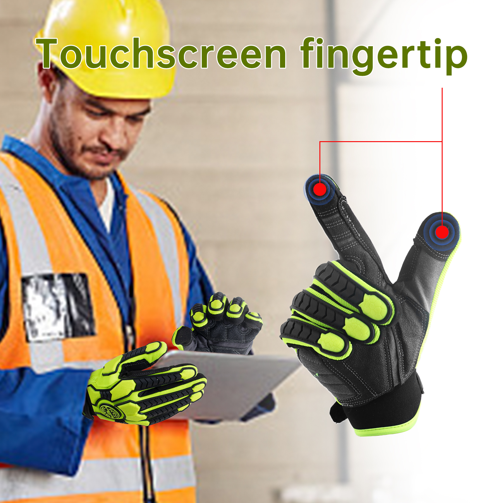 HANDLANDY Anti Vibration Heavy - Work Glove Impact reseña y precio