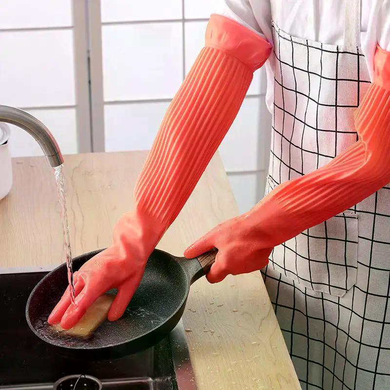 Long Reusable Rubber Dishwashi - Dish Glove Rubber reseña y precio