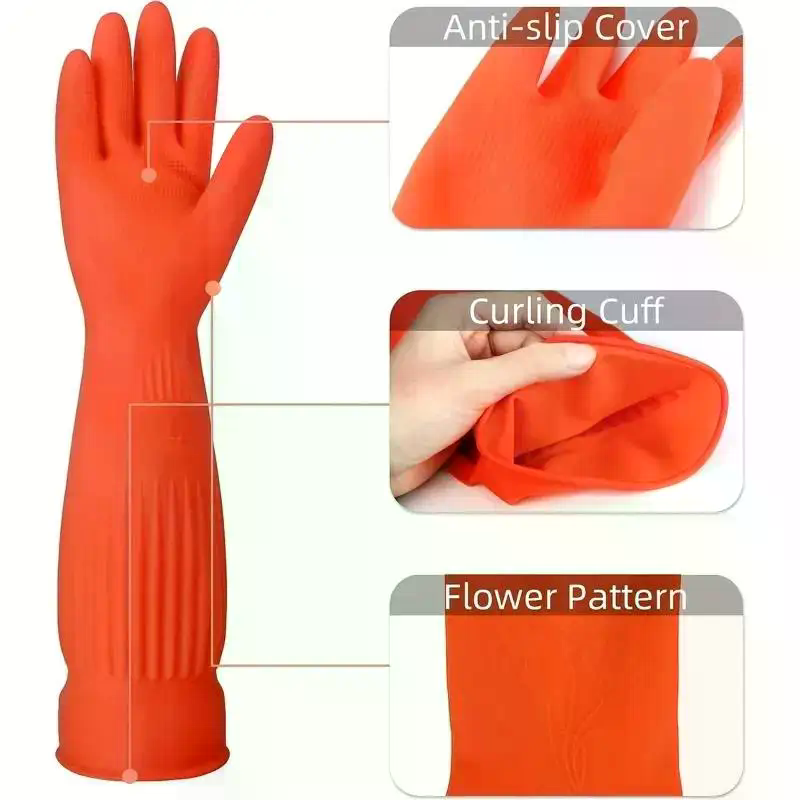 Long Reusable Rubber Dishwashi - Dish Glove Rubber reseña y precio