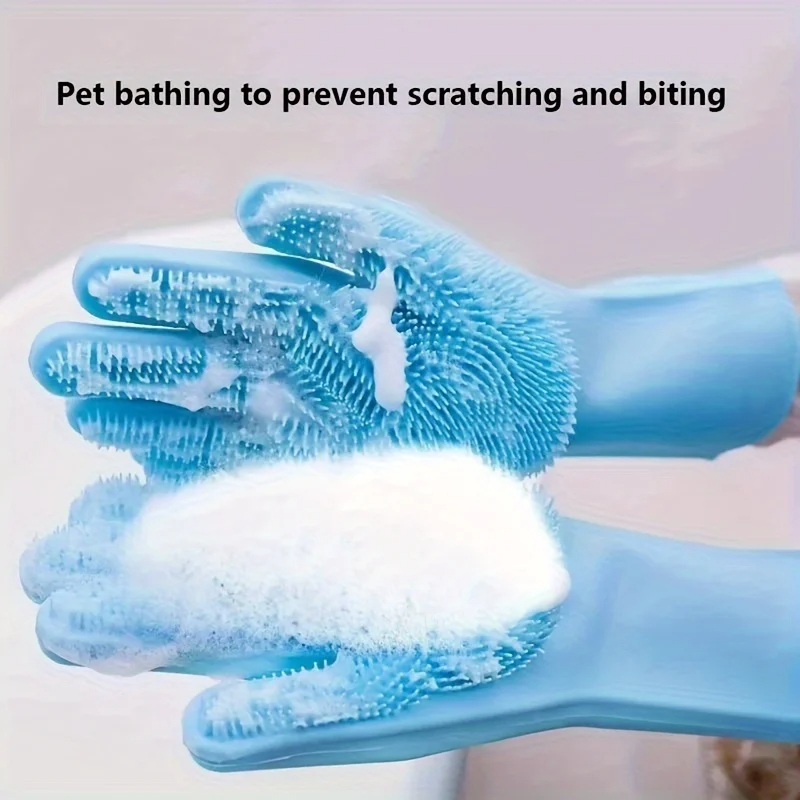Pet Grooming Cleaning Gloves D - Rubber Glove Cleaning reseña y precio