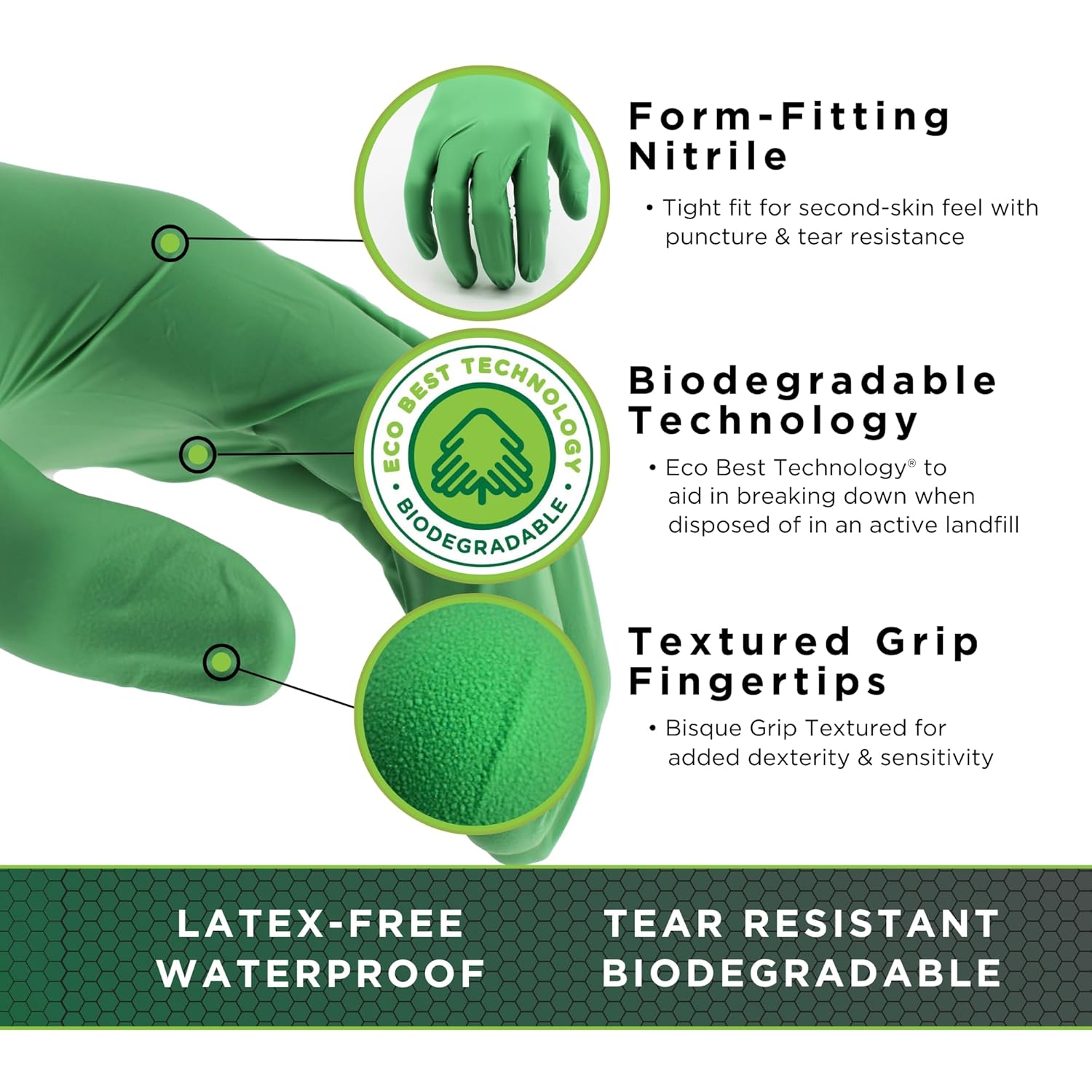 Eco-Friendly Nitrile Disposabl - Latex Disposable Glove reseña y precio