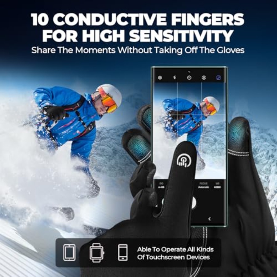 krosa Winter Gloves For Men Wo - Ski Glove Waterproof reseña y precio