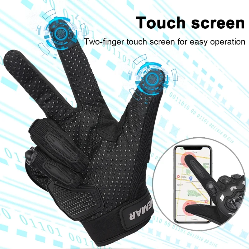 Touch Full-Finger Motorcycle R - Motorcycle Glove Knuckle reseña y precio