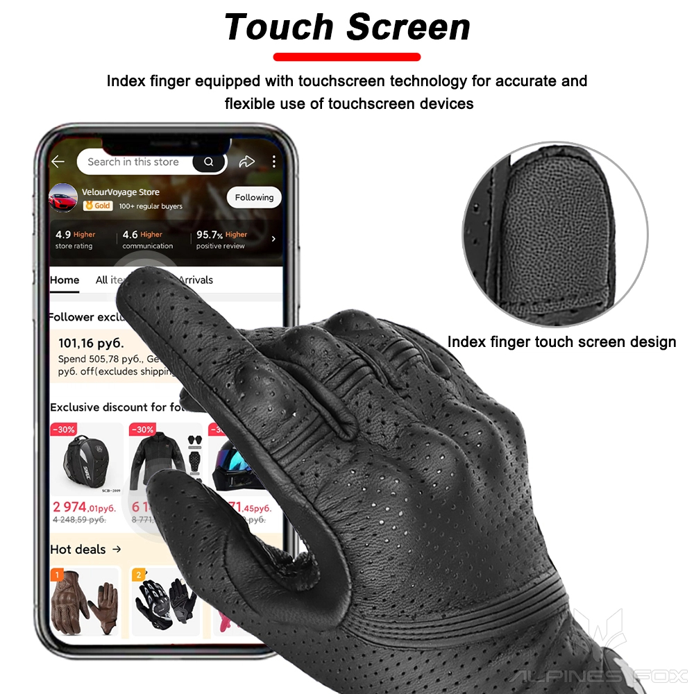 Unisex Vintage Leather Motorcy - Motorcycle Glove Knuckle reseña y precio