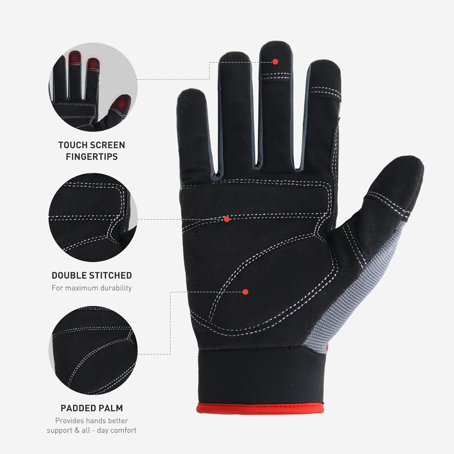 Anti-Vibration Gloves Work for - Work Glove Impact reseña y precio