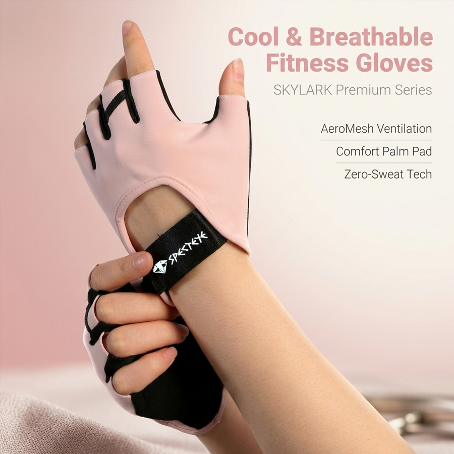 Women Pink Half Finger Fitness - Workout Glove Gym reseña y precio