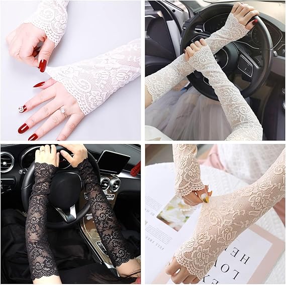 New 1Pair Sexy Lace Hollow-Out - Fingerless Glove Knit reseña y precio