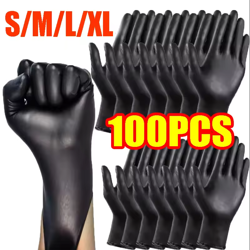 100/50/20PCS Black Nitrile Glo - Nitrile Mechanic Glove reseña y precio