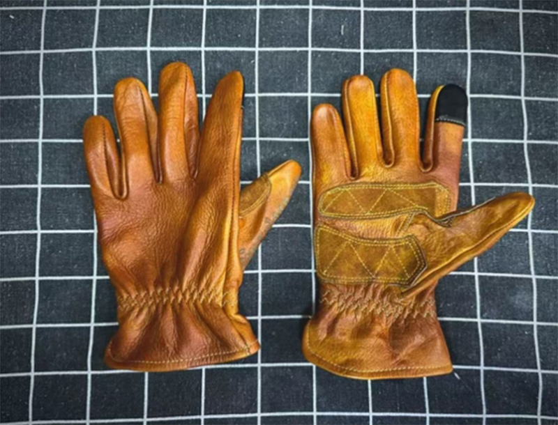 Handmade Genuine Leather Retro - Motorcycle Glove Knuckle reseña y precio