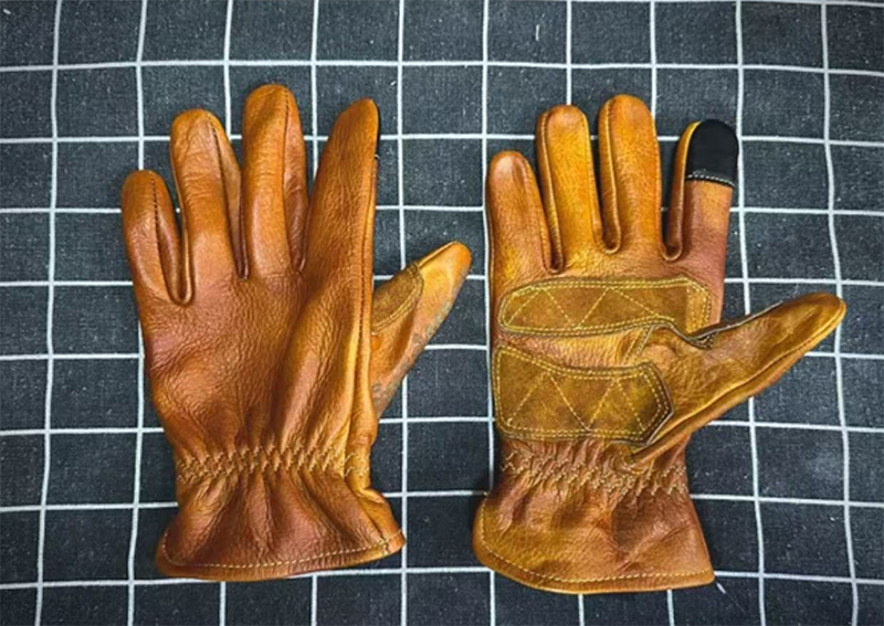 Handmade Genuine Leather Retro - Motorcycle Glove Knuckle reseña y precio