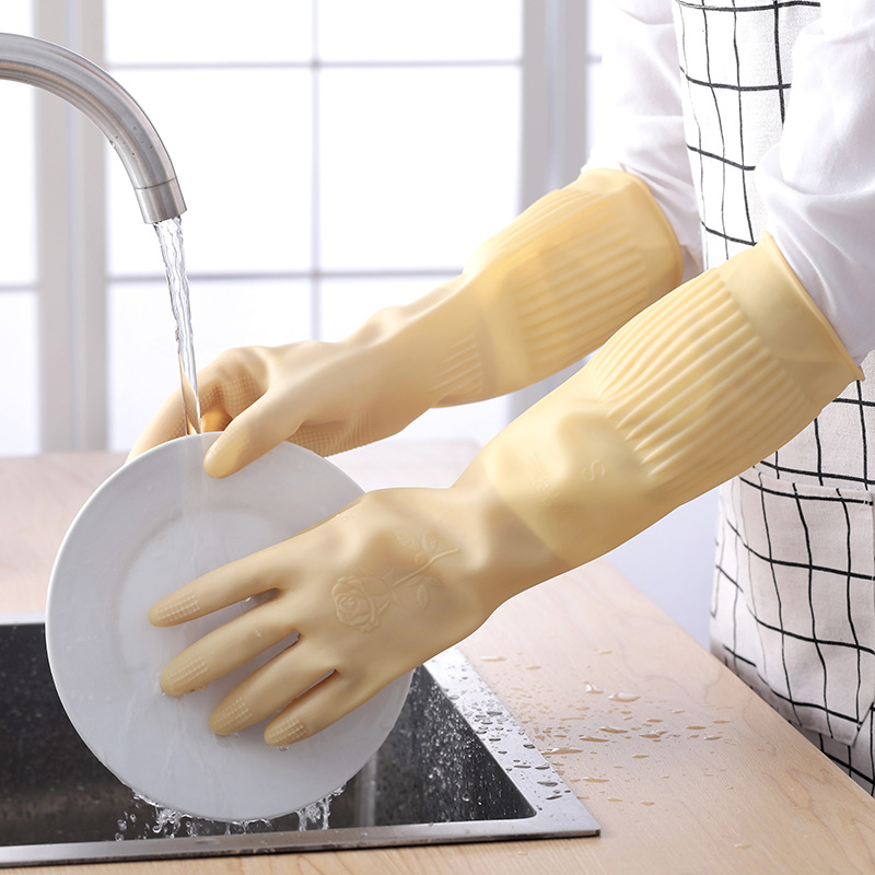 38cm Household Laundry Gloves  - Dish Glove Rubber reseña y precio