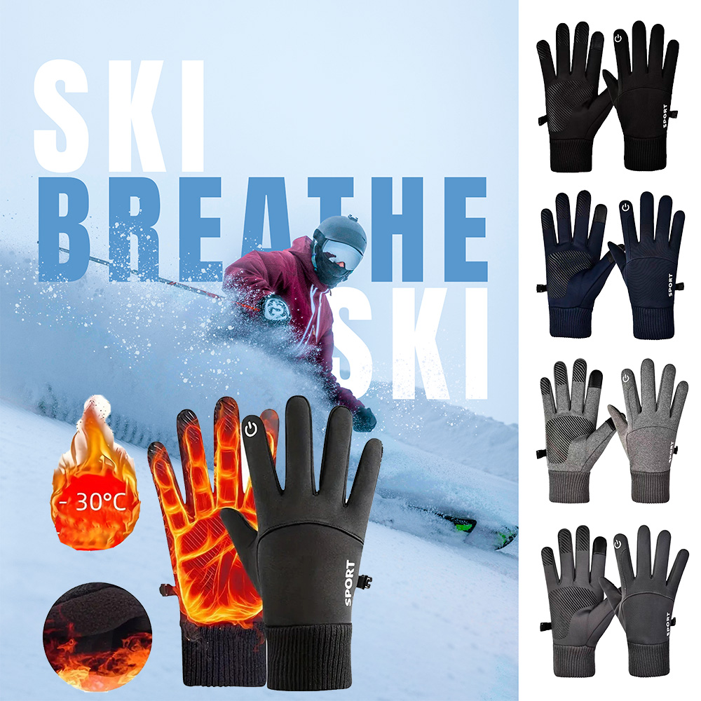 Winter Cycling Gloves Windproo - Ski Glove Waterproof reseña y precio