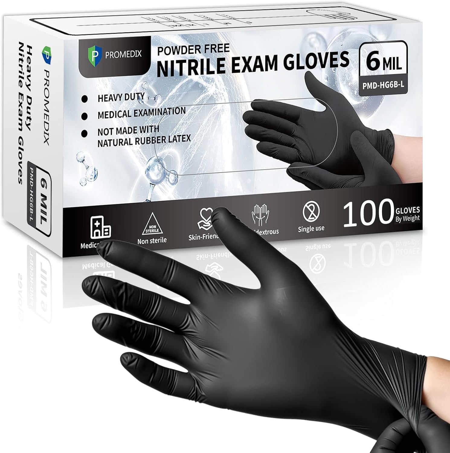 6Mil Disposable Nitrile Gloves - Exam Glove Nitrile reseña y precio