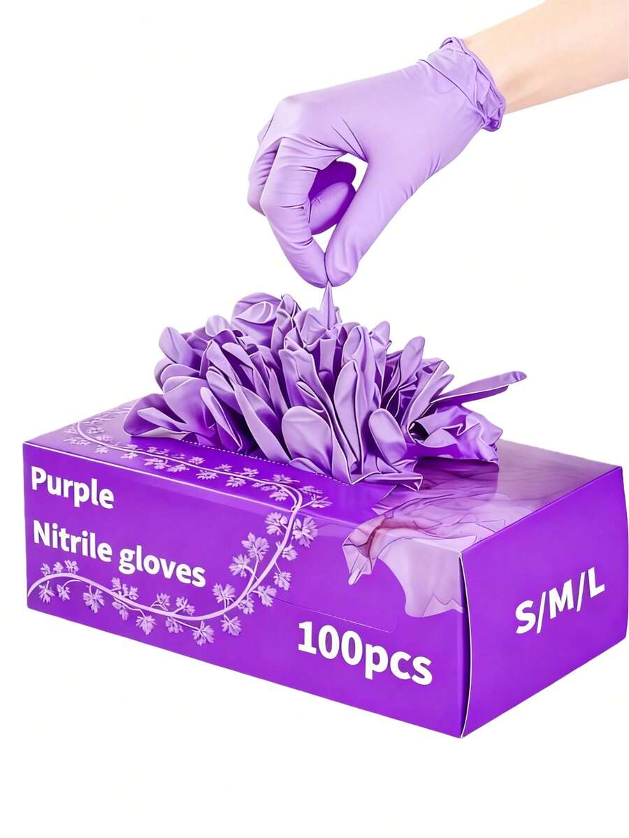 100/50/4pcs Disposable Purple  - Latex Disposable Glove reseña y precio