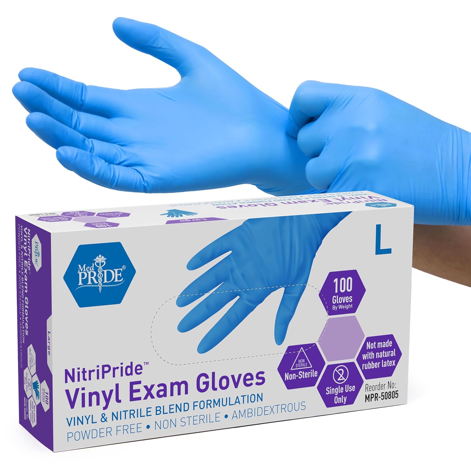 Nitrile/Vinyl Blend Exam Glove - Exam Glove Nitrile reseña y precio