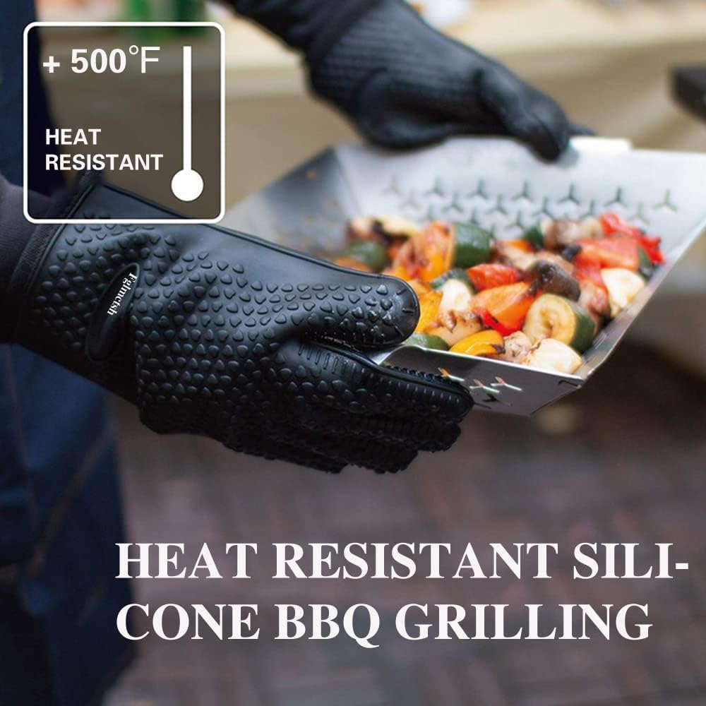 Silicone Oven Mitts, Heat Resi - Heat Resistant Glove reseña y precio