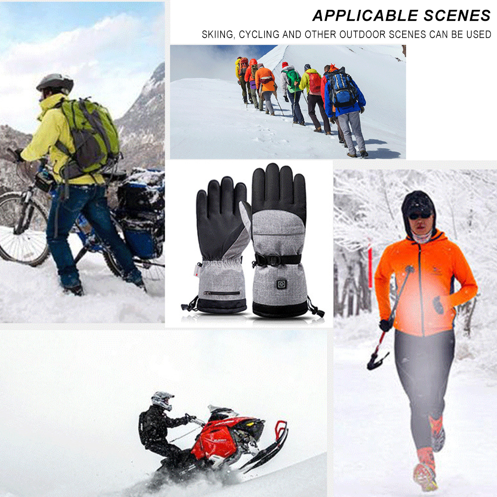 Electric Heated Gloves Men Wom - Ski Glove Waterproof reseña y precio