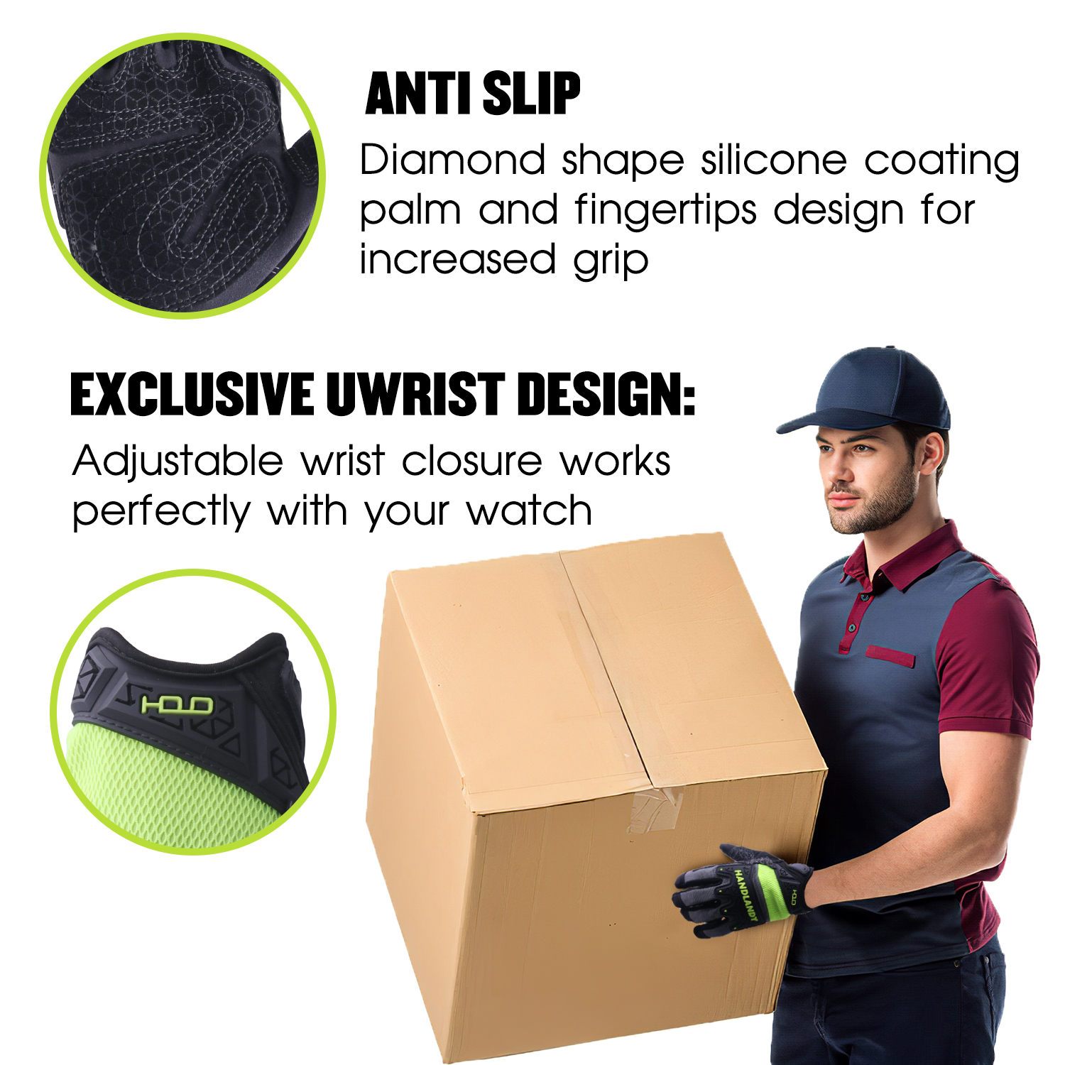HANDLANDY anti-impact anti-abr - Work Glove Impact reseña y precio