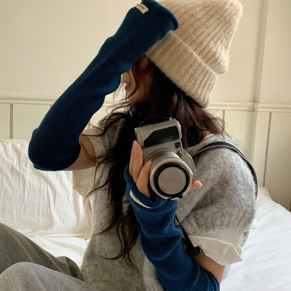 Korean Style Knitted Warm Slee - Fingerless Glove Knit reseña y precio