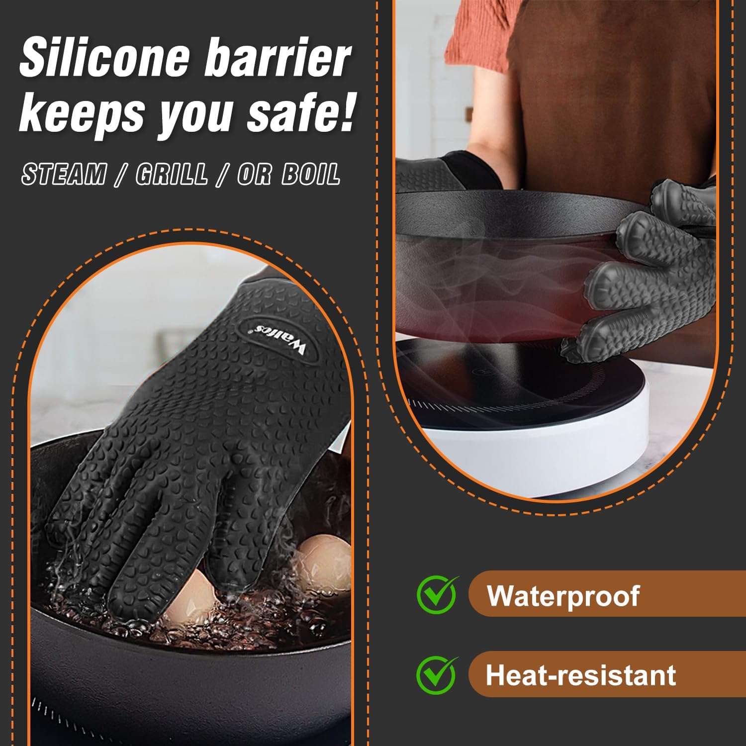 Heat Resistant Silicone BBQ Gl - Heat Resistant Glove reseña y precio